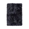 Fluffy New Zealand sheepskin rug in navy