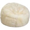 A sumptuously soft New Zealand Sheepskin beanbag with a long wool finish