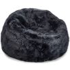 A sumptuously soft New Zealand Sheepskin beanbag with a long wool finish