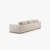 Grey linen upholstered 3 seater sofa modern design