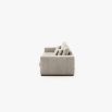 Grey linen upholstered 3 seater sofa modern design