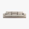 Grey linen upholstered 3 seater sofa modern design