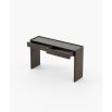 Brown console table with two drawers