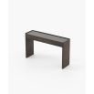 Brown console table with two drawers