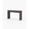 Brown console table with two drawers