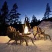 Wooden sunchair in grey finish