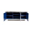 A dazzling rock glam sideboard with a chic, nickel finish