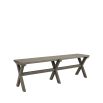 Wooden outdoor bench in charcoal finish