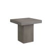Concrete angular square dining table