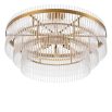 Glass rod chandelier with brass structure