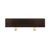 A chic storage cabinet entertainment unit with golden feet