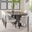 Black long dining table
