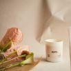 A luxurious 100% natural camomile, geranium and rose candle
