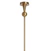 A stunning art deco chandelier with polished brass and black lacquer
