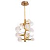 A glamorous 5-light chandelier with clear globe ornaments