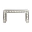 A stunning hand-stamped nickel waterfall console table