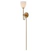 Wall light with slender brass frame
