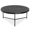 Sleek contemporary round coffee table in black finish