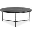 Sleek contemporary round coffee table in black finish