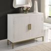 Cabinet with 2 doors and muted gold detailing