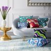 Luxurious printed cushion by Jonathan Adler