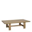 Recycled rectangular oak coffee table 