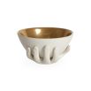 A luxurious hand-shaped bowl with gold interior detailing