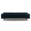 Dark blue velvet, modern/industrial style 3 seater sofa with lifted metal structure