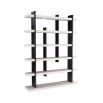 Abstract and contrasting display cabinet in black and white