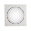 A convex mirror with a nickel frame