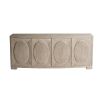 Large 4-drawer buffet with curved oval design 