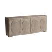 Large 4-drawer buffet with curved oval design 