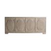 Large 4-drawer buffet with curved oval design 