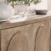 Large 4-drawer buffet with curved oval design 
