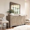 Large 4-drawer buffet with curved oval design 
