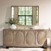 Large 4-drawer buffet with curved oval design 