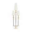 Elegant floor lamp with varying height lampshades