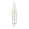 Elegant floor lamp with varying height lampshades