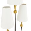 Elegant floor lamp with varying height lampshades