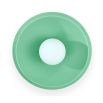 Modern wall light with mint-coloured acrylic disc detail