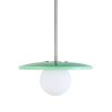 Striking mid-century inspired pendant lamp with acrylic shade