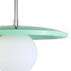 Striking mid-century inspired pendant lamp with acrylic shade