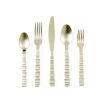 Glamorous luxury flatware set in gentle gold finish