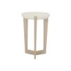 Wooden compact, minimalist accent table with maple veneer top