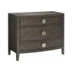 A stunning, charcoal bedside table with a 3 drawer feature.