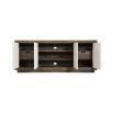 A two-toned sideboard with detailed handles