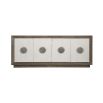 A two-toned sideboard with detailed handles