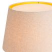 Bronze ribbed table lamp with linen shade