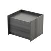 Dark grey wooden bedside table with 2 drawers