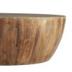 Natural round wooden coffee table